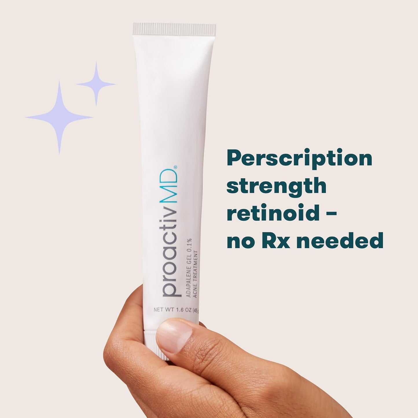 ProactivMD Adapalene Gel Acne Treatment - Prescription Strength Retinoid for Face & Body Acne | 1.6 Oz, Paraben Free
