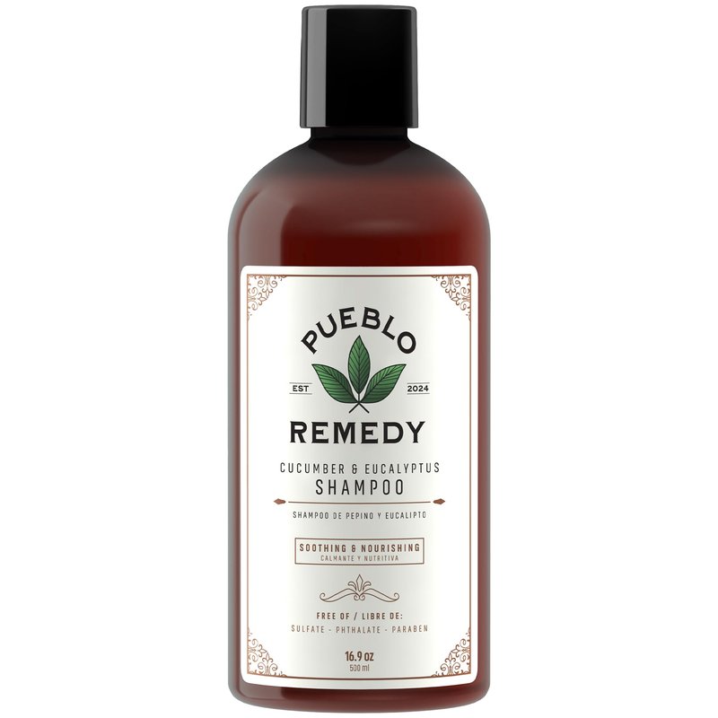 Pueblo Remedy Shampoo, Cucumber & Eucalyptus – Soothing & Nourishing Hair Care, Vegan & Cruelty-Free, 16.9 Oz