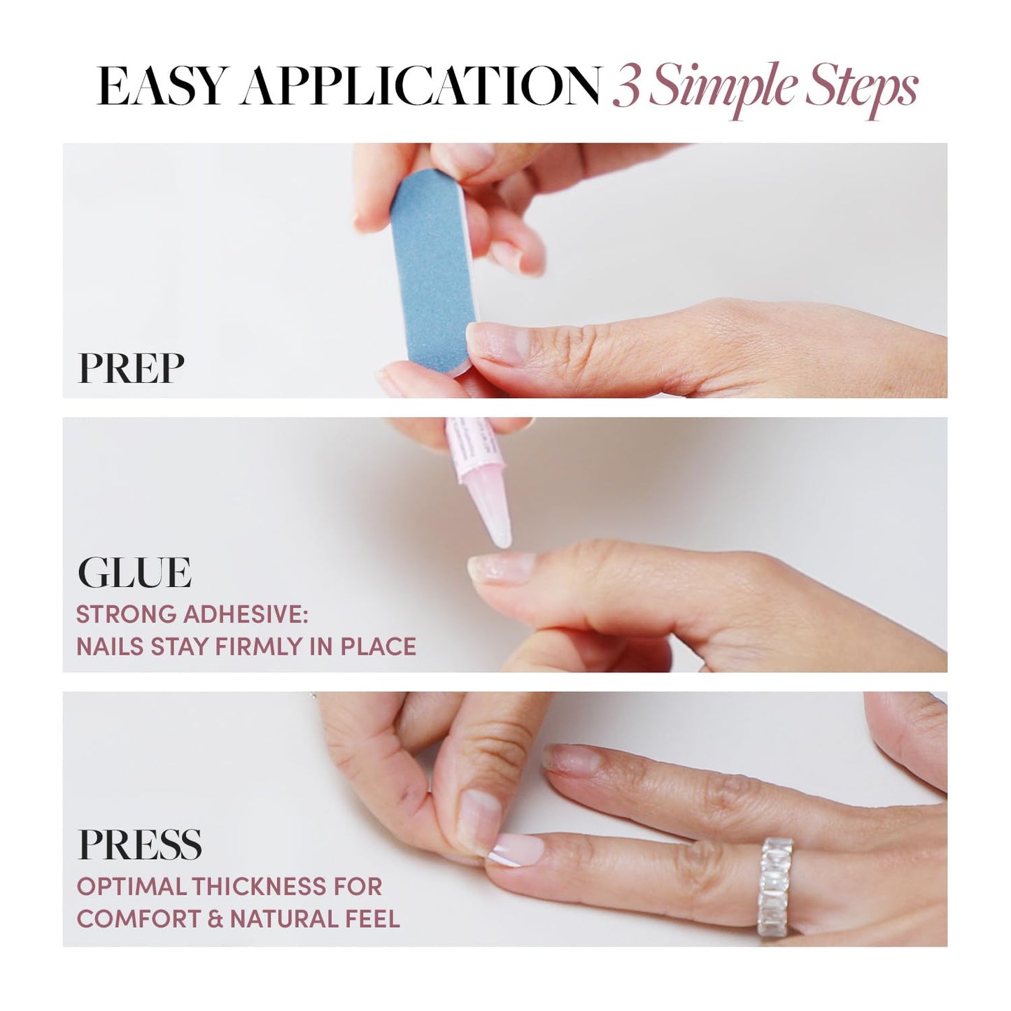 Glamnetic Press On Nails - Short Squoval Fake Nails, Mint Green Glazed Nails, Honeydewy | 15 Sizes - 30 Nail Kit with Glue