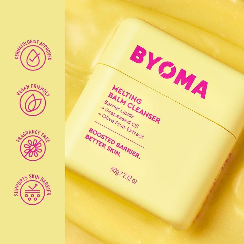 BYOMA Melting Balm Facial Cleanser | Tri-Ceramide Face Wash for Sensitive Skin - Buttery Soft Formula, 2.12 oz