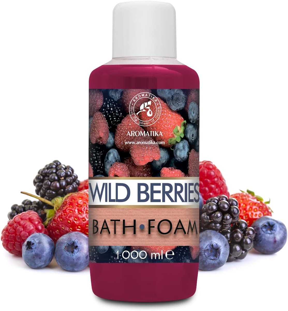 Bath Foam Wild Berries - Relaxing Aromatherapy for Good Sleep | 34 Fl Oz (1000ml)