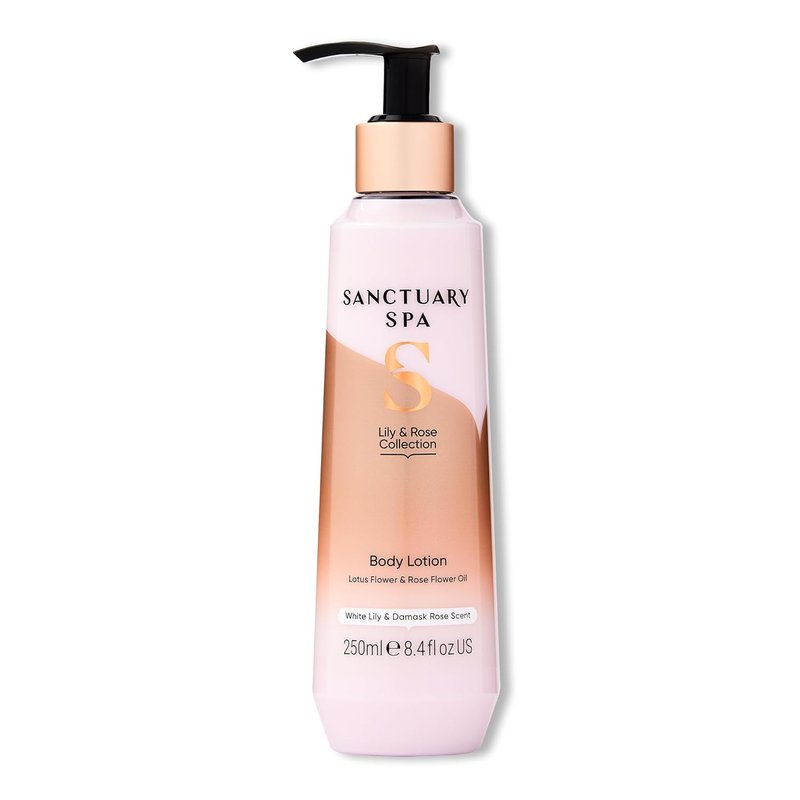 Sanctuary Spa Lily & Rose Body Lotion - Vegan Moisturizer with Lotus Flower & Vitamin C | 250ml