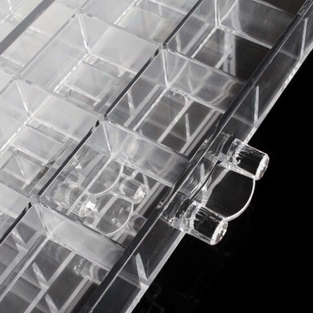 WILL 120 Grids Transparent Acrylic Nail Display Organizer Makeup Jewelry Nail Art smetic Display Rack Drawer Boxes Organizers