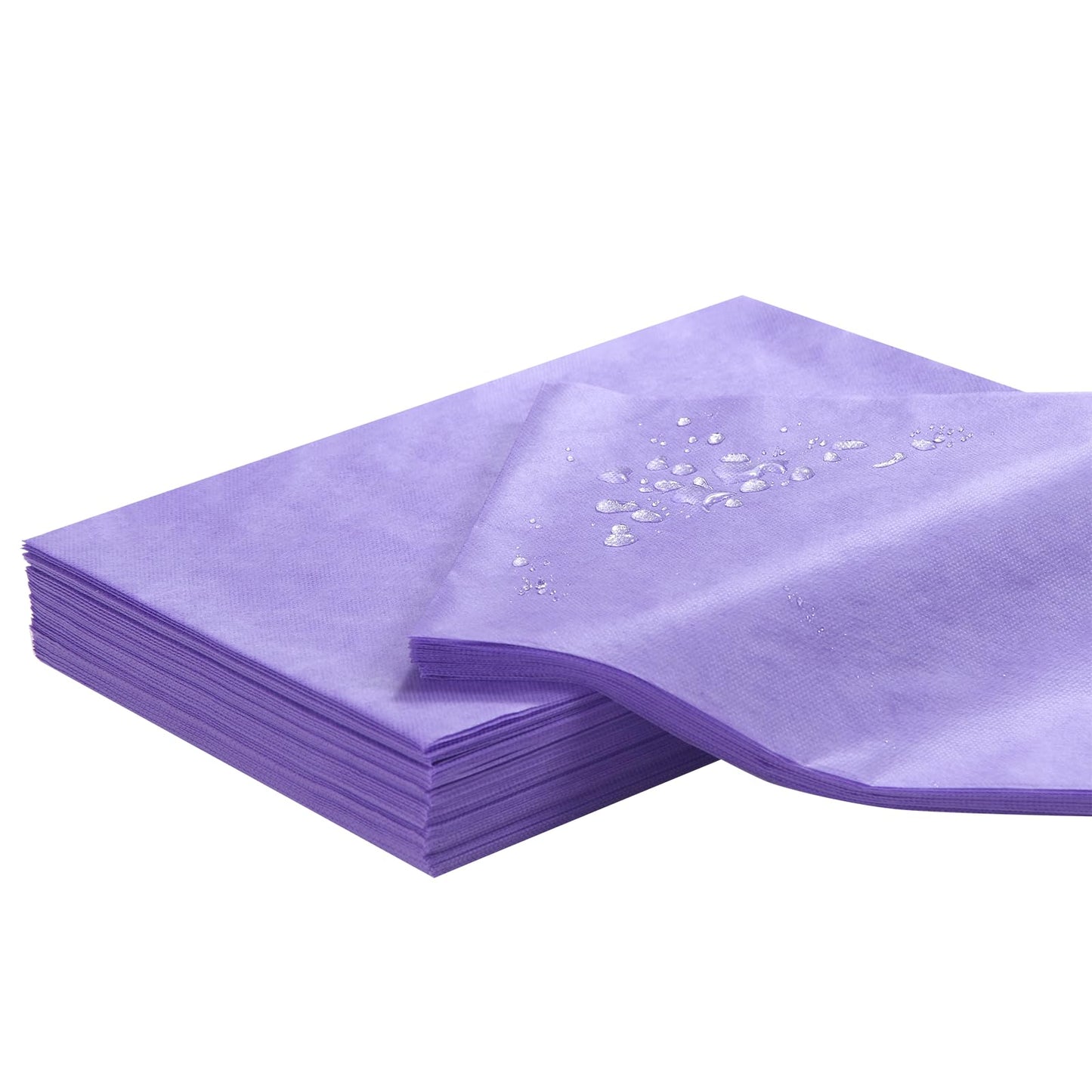 100Pcs Massage Table Sheets, 31''x71'' Waterproof Disposable Bed Sheets, Non-Woven Fabric Massage Table Cover, Breathable Protector Bed Cover for Massage Therapy Tattoo Beauty Salon (Purple)