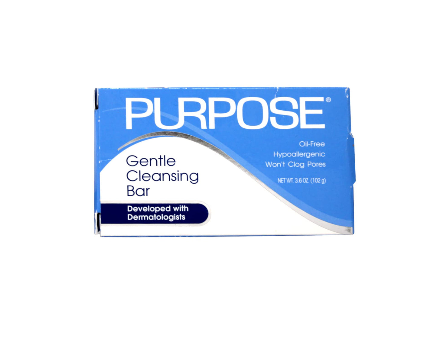 PURPOSE Gentle Cleansing Bar, Gentle As Water, All Skin Types, For Sensitive & Dry Skin, Oil-free, Hypoallergenic, Sulfate-Free, 3.6 oz Bar (6 Pack)