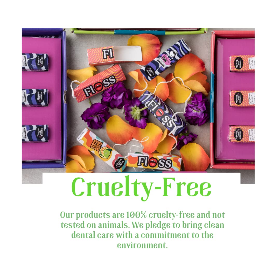 Expanding Thick Floss | Deep Cleans Gums with Woven Textured Floss | No More Bleeding Gums | Sensitive Flavors - Blueberry, Lime & Mint, Vanilla