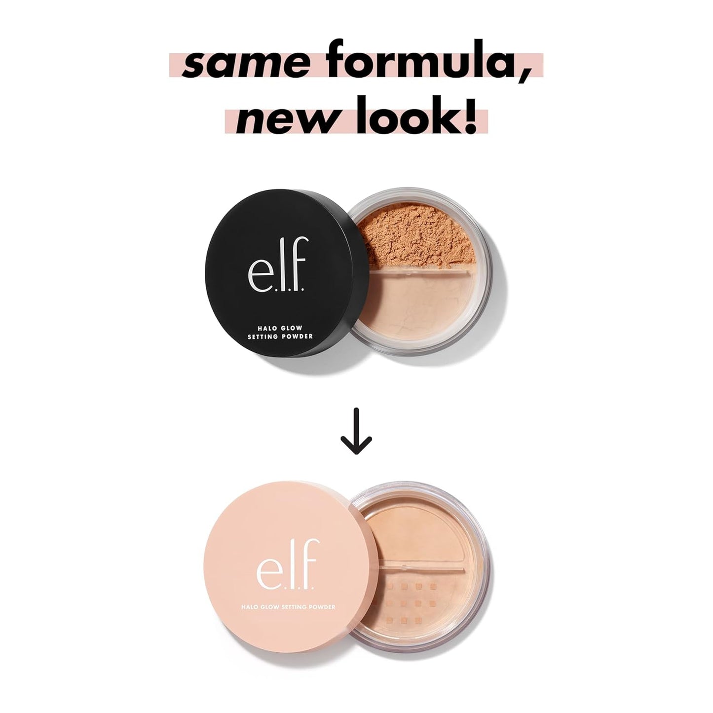e.l.f. Halo Glow Setting Powder - Silky Finish for Soft Glow, Smooths Pores & Lines | Deep Shade