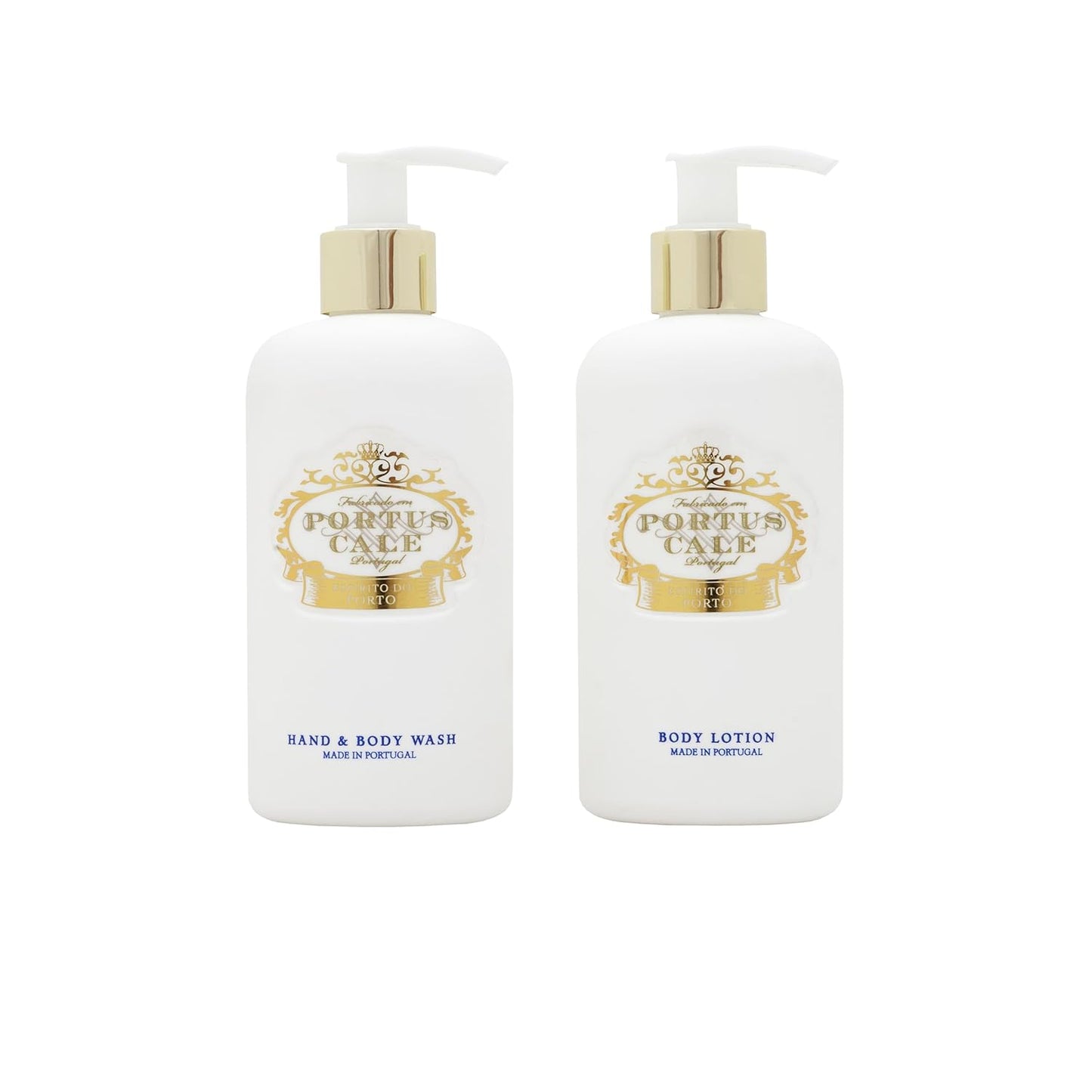 Portus Cale Luxury Hand & Body Soap - Pink Pepper & Jasmine | 300ml Gold & Blue