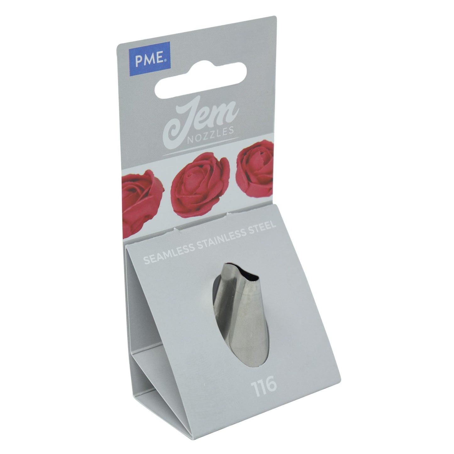 Jem Enterprises Large Petal/Ruffle Piping Nozzle-Cake Decorating Tip #116, Standard, Silver