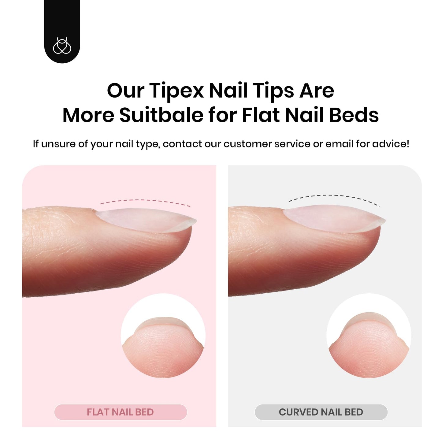 Beetles Tipex Instant Apex Nail Tips Medium Stiletto 16 Sizes 192 Pcs Pre-Etched Pre-Building Strong Thick Acrylic Tips