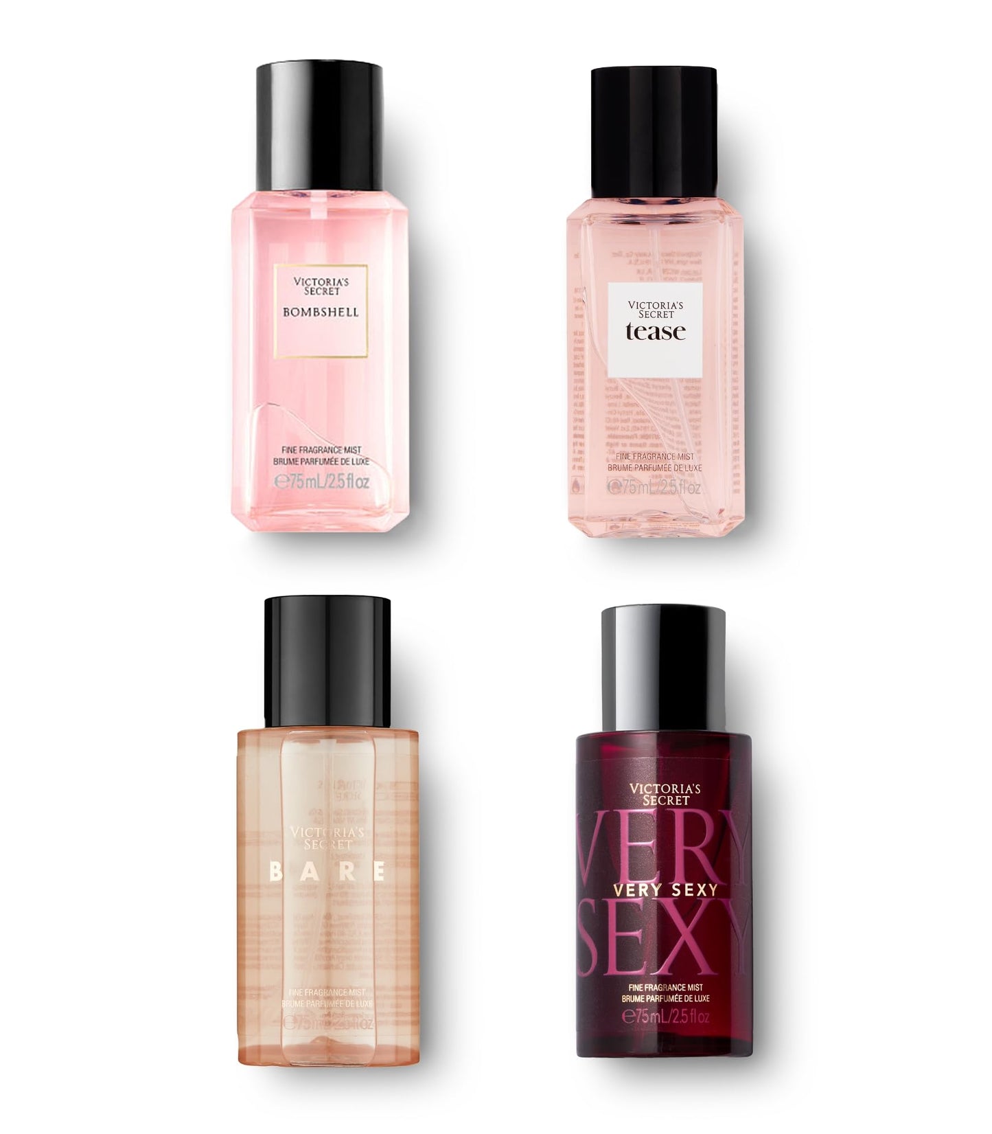 Victoria's Secret Fine Fragrance Mini Mist Gift Set, 4 Piece, Assorted Scents