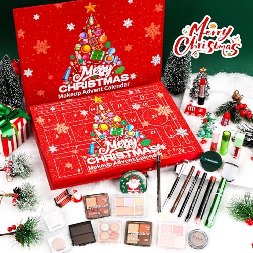 Makeup Advent Calendar 2025, Advent Beauty Calendar 24 Days Christmas Countdown Full Makeup Surprise Gift Kit for Women & Teen Girls