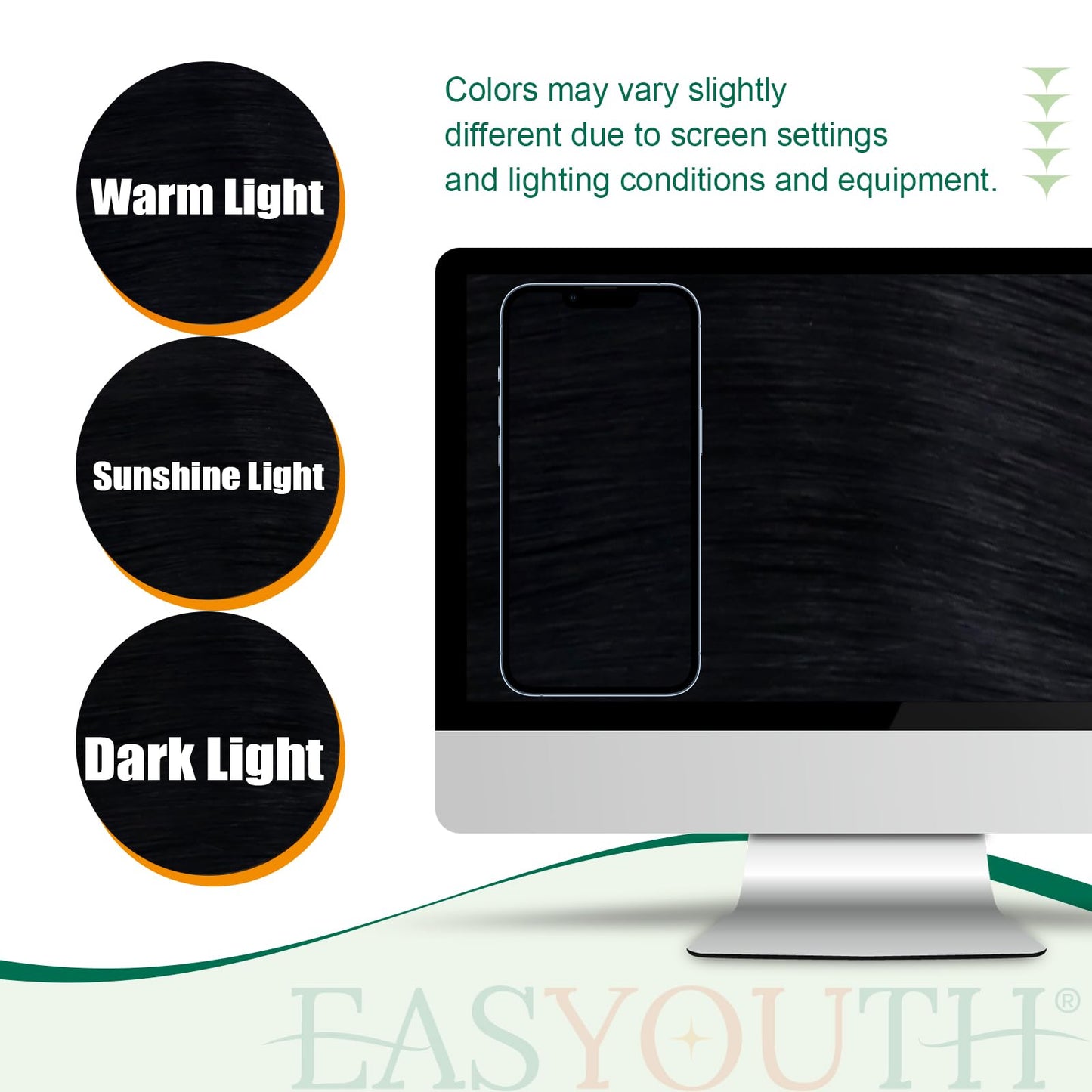 Easyouth Ponytail Extension Human Hair, Jet Black, 12 Inch 70G, Pony Tail Extensions, Flexible Wrap Around Ponytail, Short Straight Hair Extensions