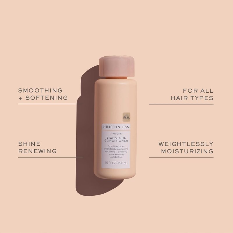 Kristin Ess Hair Sulfate Free Shampoo & Conditioner Set | Moisture, Frizz Control & Shine - Color Safe, Vegan, Paraben Free - Pear Fragrance