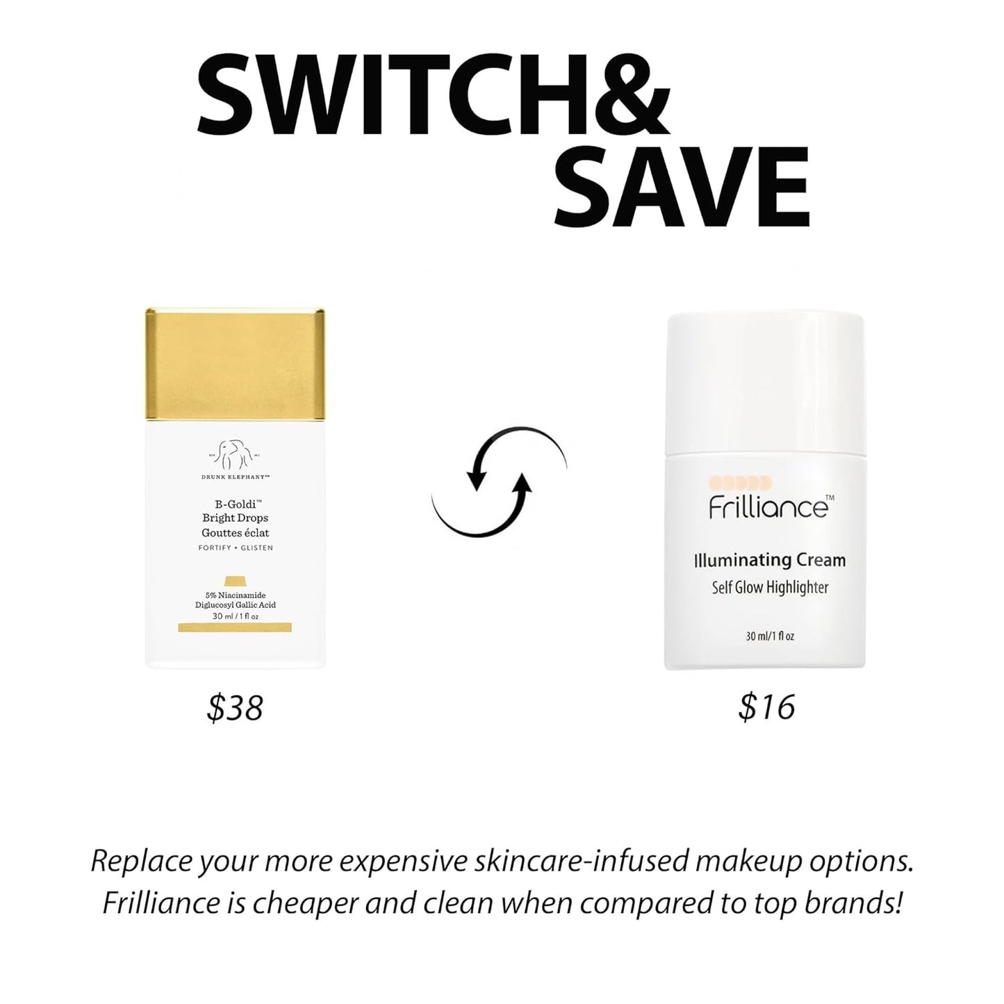 Frilliance Cheek Duo - Very Berry Glow Illuminating Highlighter Tint | Hypoallergenic for All Skin Types