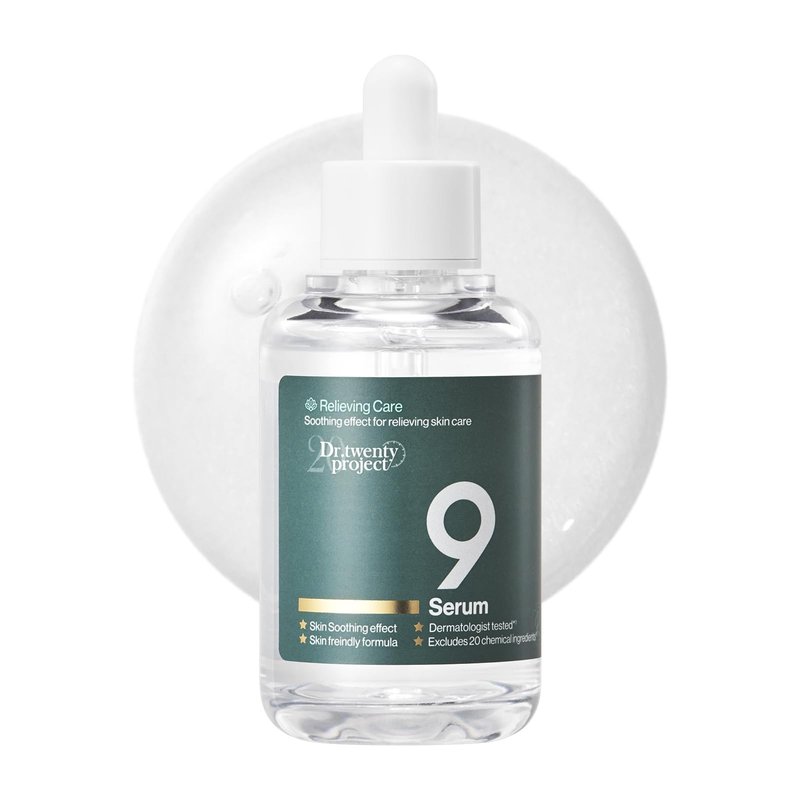 Dr.twentyproject 9 Serum for Calming, Hydrating, and Barrier-Strengthening with Mugwort Extract for Sensitive Skin - Redness-Reducing, Glowing, Deep Moisturizing - Korean Skin Care (50ml / 1.69 fl oz)