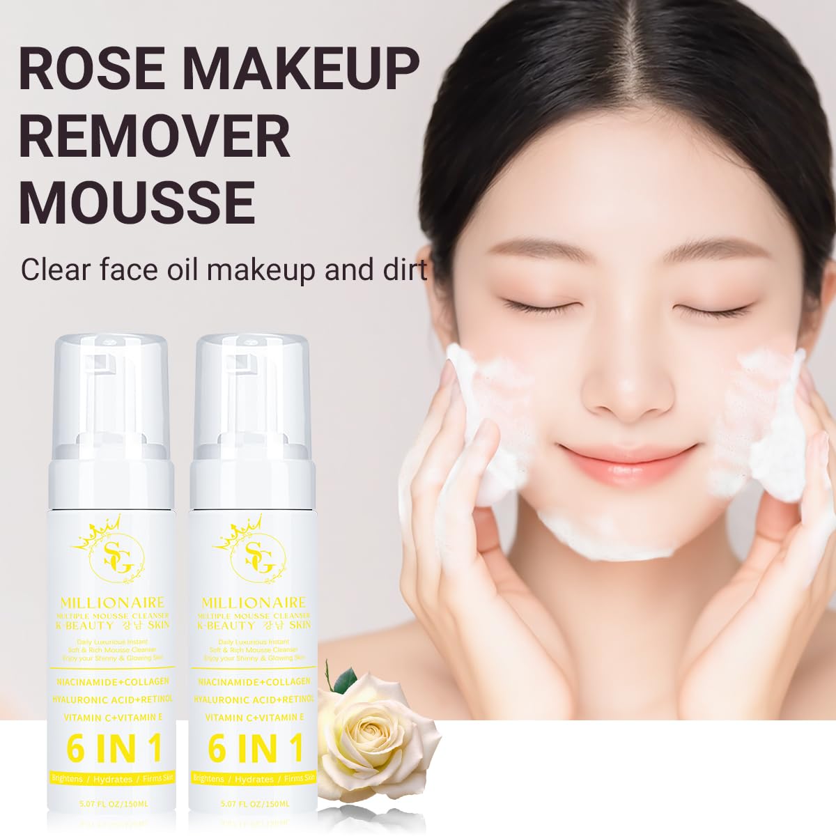 SG Advanced 6 in 1 Millionaire Multiple Mousse Cleanser K-Beauty 강남 Skin