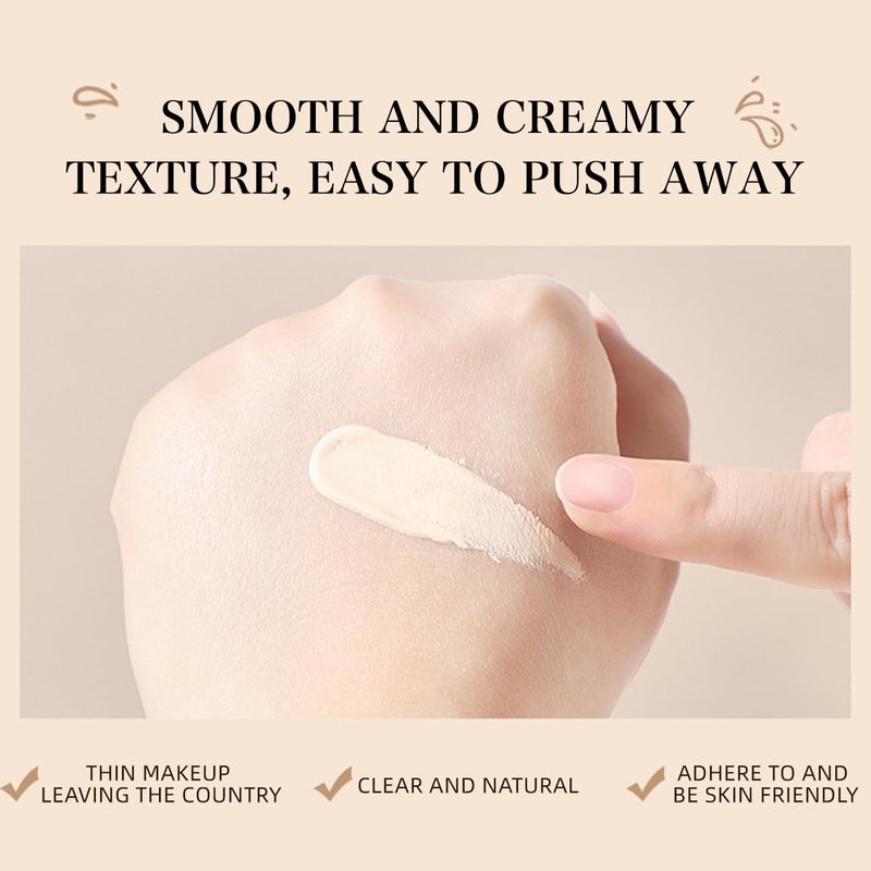 VENROCK 24HR Long-Lasting Moisturizing Liquid Foundation | Radiant, Waterproof, Concealing & Oil-Control (01# Ivory White, 30ml)