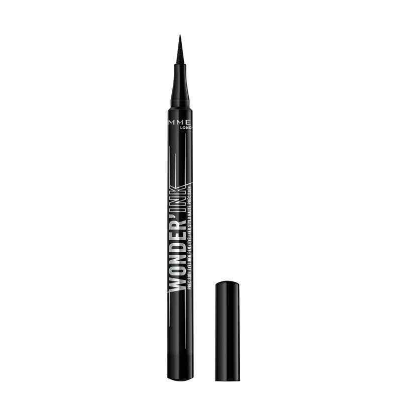 Rimmel London Wonder’Ink Eyeliner - Matte Waterproof Formula, Long-Wearing, 0.03oz | Black