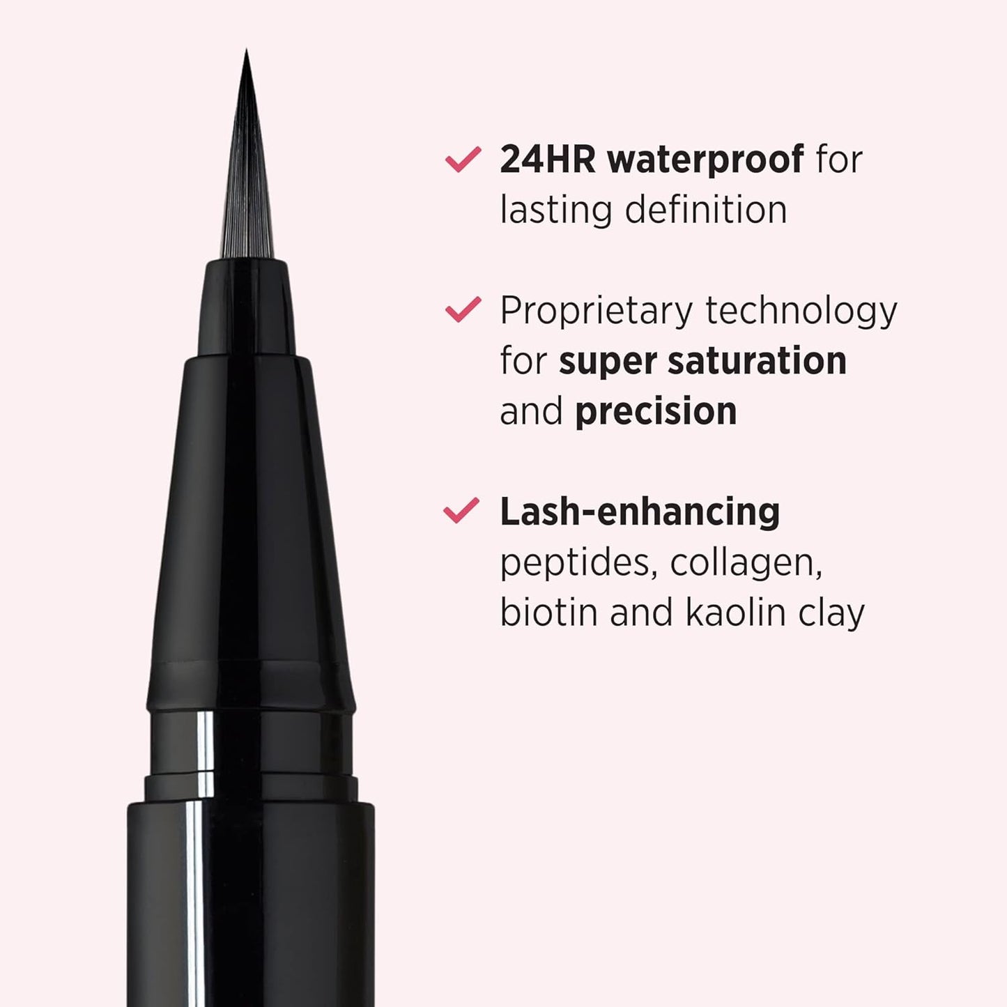 IT Cosmetics Superhero Liquid Eyeliner Pen - 24-Hour Waterproof, Smudge-Proof Formula | Black, 0.03 fl oz