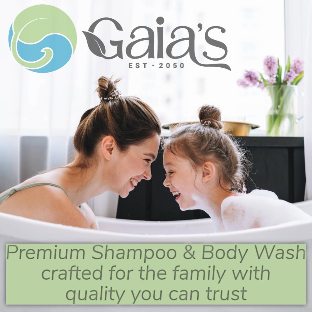 GAIA's Natural Body Wash & Shampoo - Grapefruit | 64 Fl Oz, Sulfate-Free, Organic Ingredients, pH Balanced
