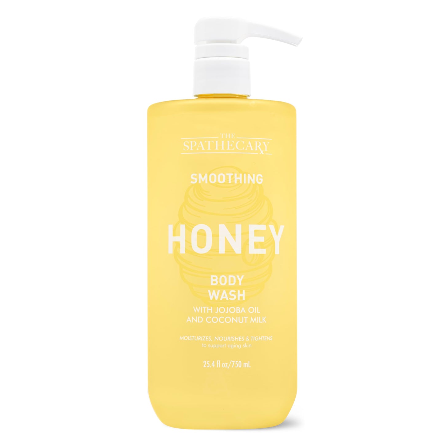 THE SPATHECARY Honey Body Wash with Jojoba Oil & Coconut Milk – Nourishing & Ultra Moisturizing Shower Gel for Dry Skin, Daily Cleanser for Soft Smooth Glowing Skin, Vegan, Sulfate Free, 25.4 fl oz