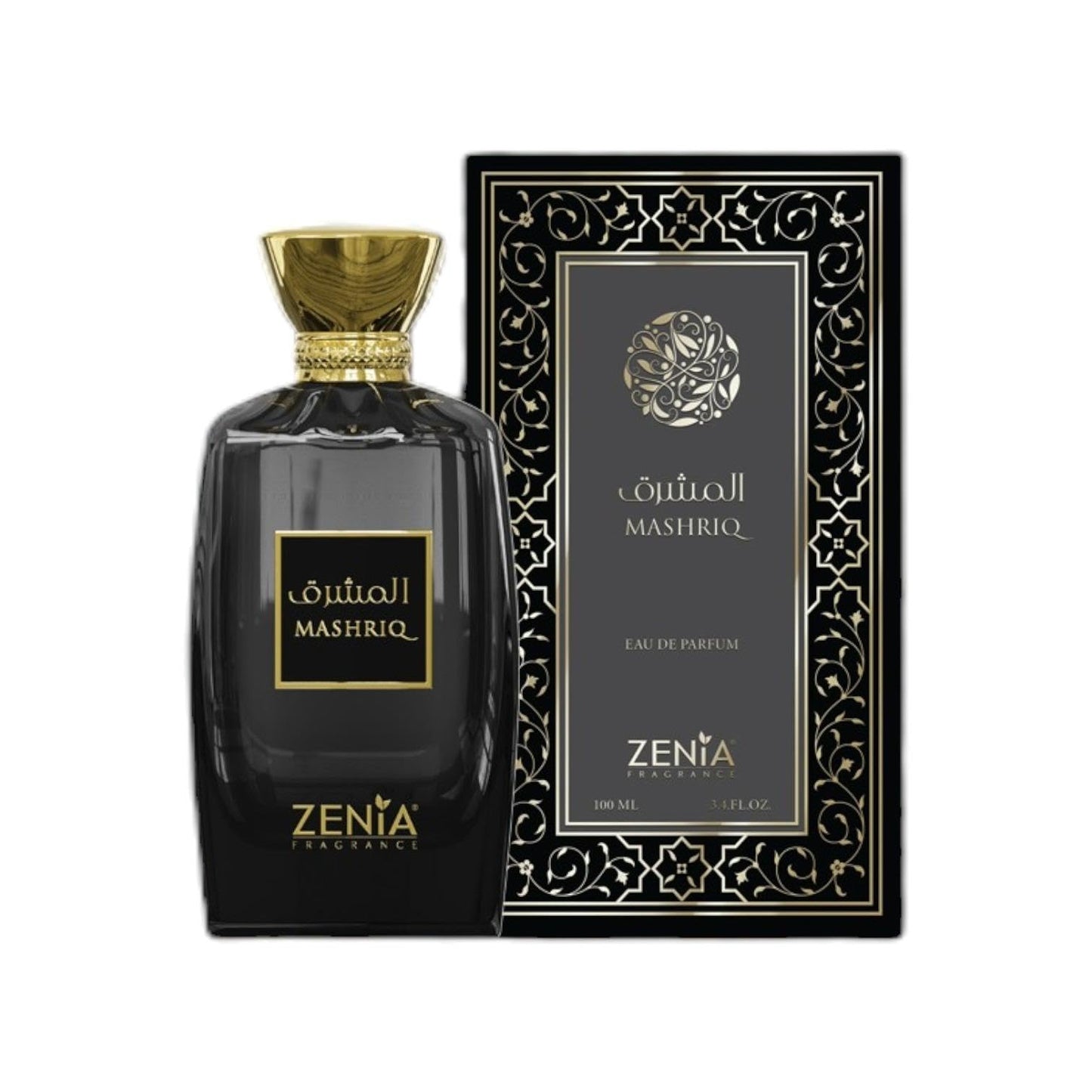 Zenia Mashriq Eau de Parfum EDP Spray for Men & Women – 3.4oz / 100ml | Long Lasting Warm Spicy Gourmand Fragrance with Cognac, Caramel, Cinnamon & Vanilla