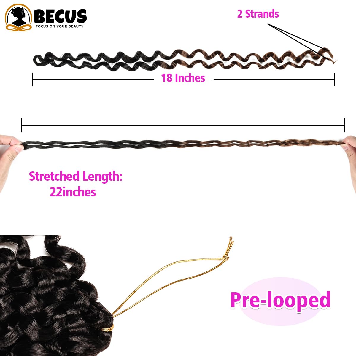 6 Packs Gogo Curl Crochet Braids - Jamaican Bounce Synthetic Hair Extensions | 18" #1B/30 for Black Women