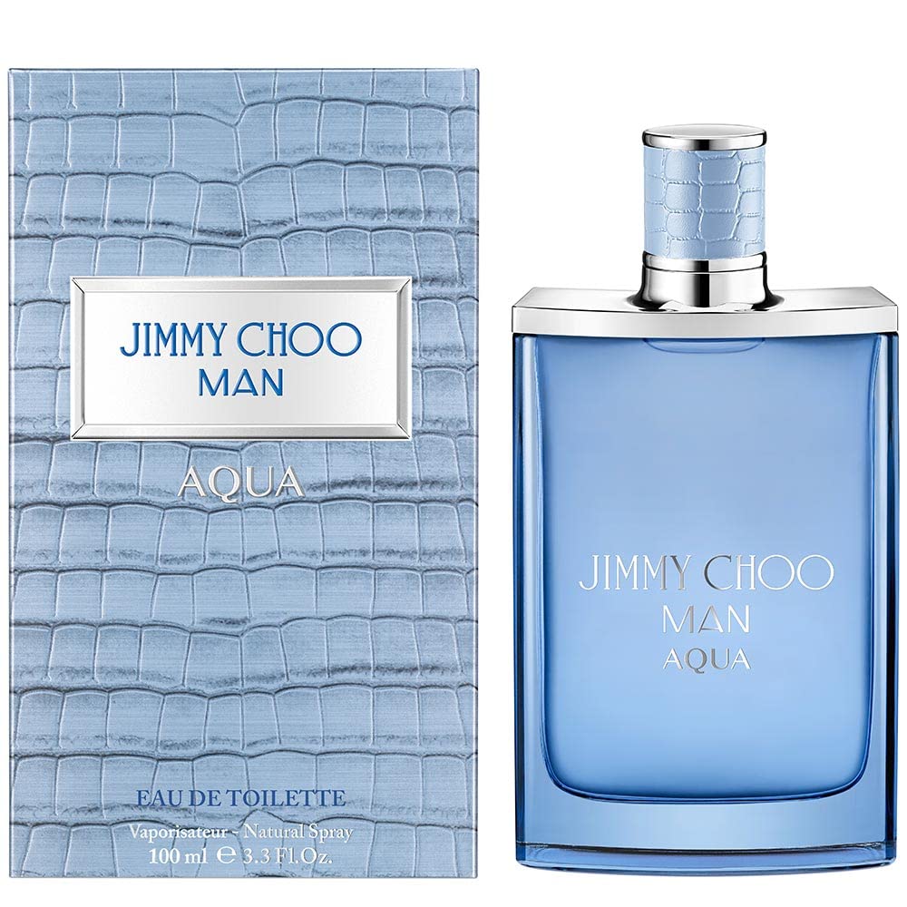 JIMMY CHOO - Man Aqua Eau de Toilette - Men's Fragrance - Fougere Marine Woody - With notes of Grapefruit, Clary Sage & Salty Moss - 3.3 Fl Oz