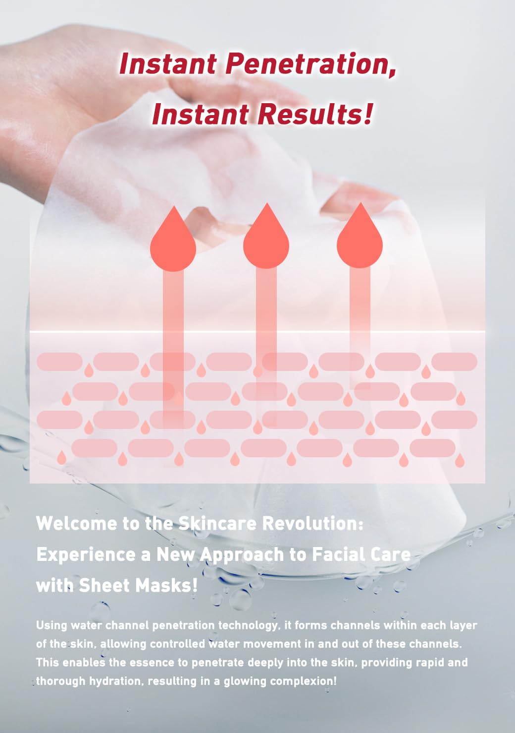 menorah skincare - Ultra Hydration Rescue Sheet Mask (7 Sheets) - with Rice, African Mango, Face sheet masks, Moisturizing mask, Super Hydration and Moisturizing, 100% Organic cotton sheet mask