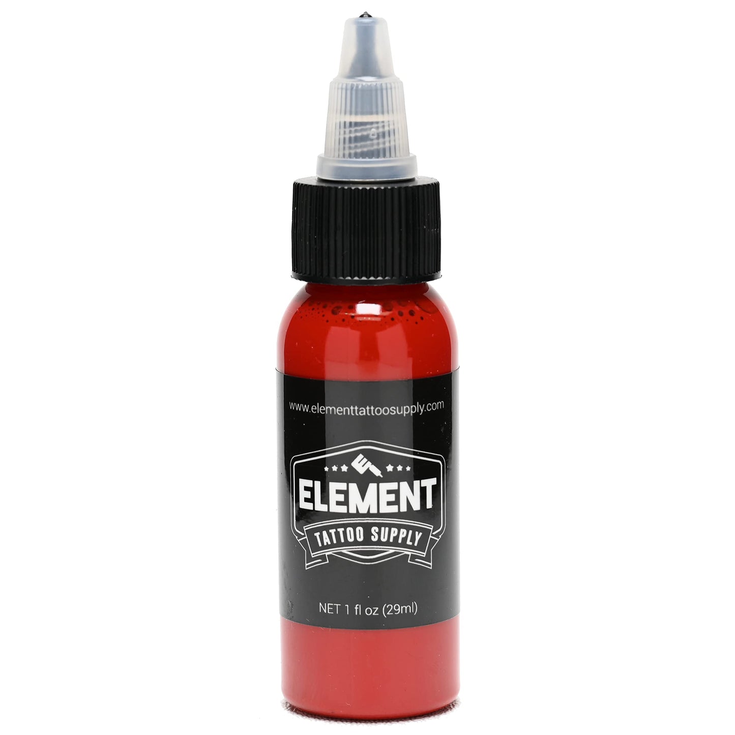 ELEMENT TATTOO SUPPLY - Black and Red Tattoo Ink 1oz Bottle for Color Tattooing and Shading - Permanent - Bright - Solid - Easy to use - Pigment - Pre Disperse - Professional Artist