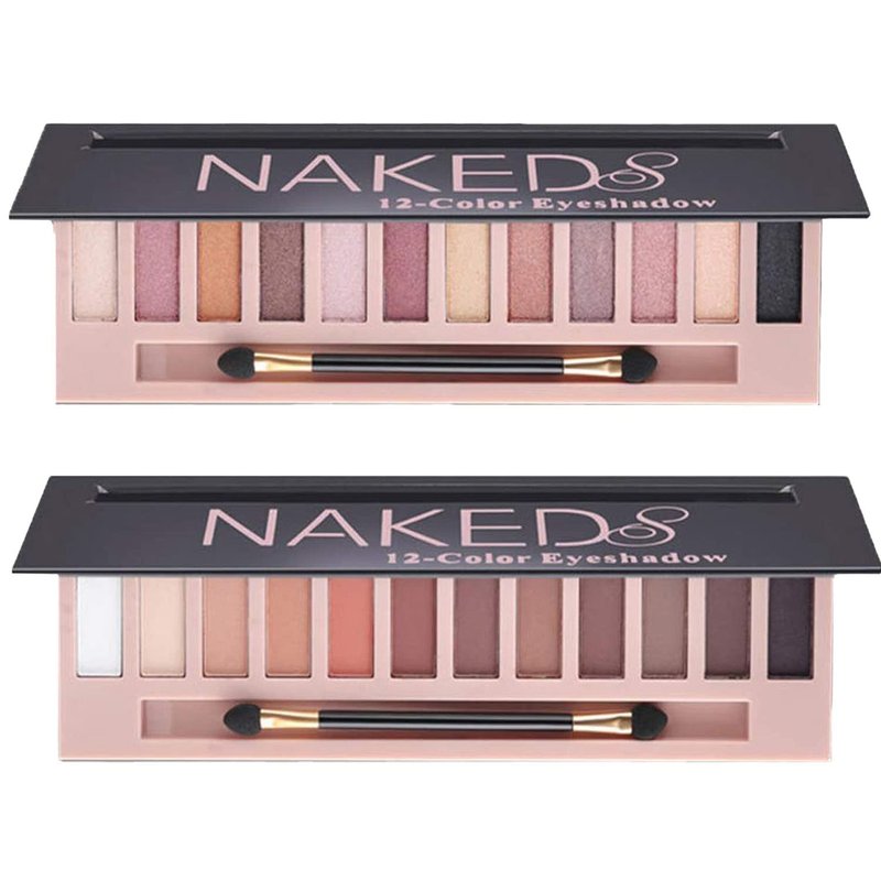 Sulily 12 Colors Naked Eyeshadow Palette Kit, Nude Matte Shimmer Smokey Glitter Pigment Eye Shadow Palettes, Professional Waterproof Makeup Palettes, Eye Shadow Gifts for Women