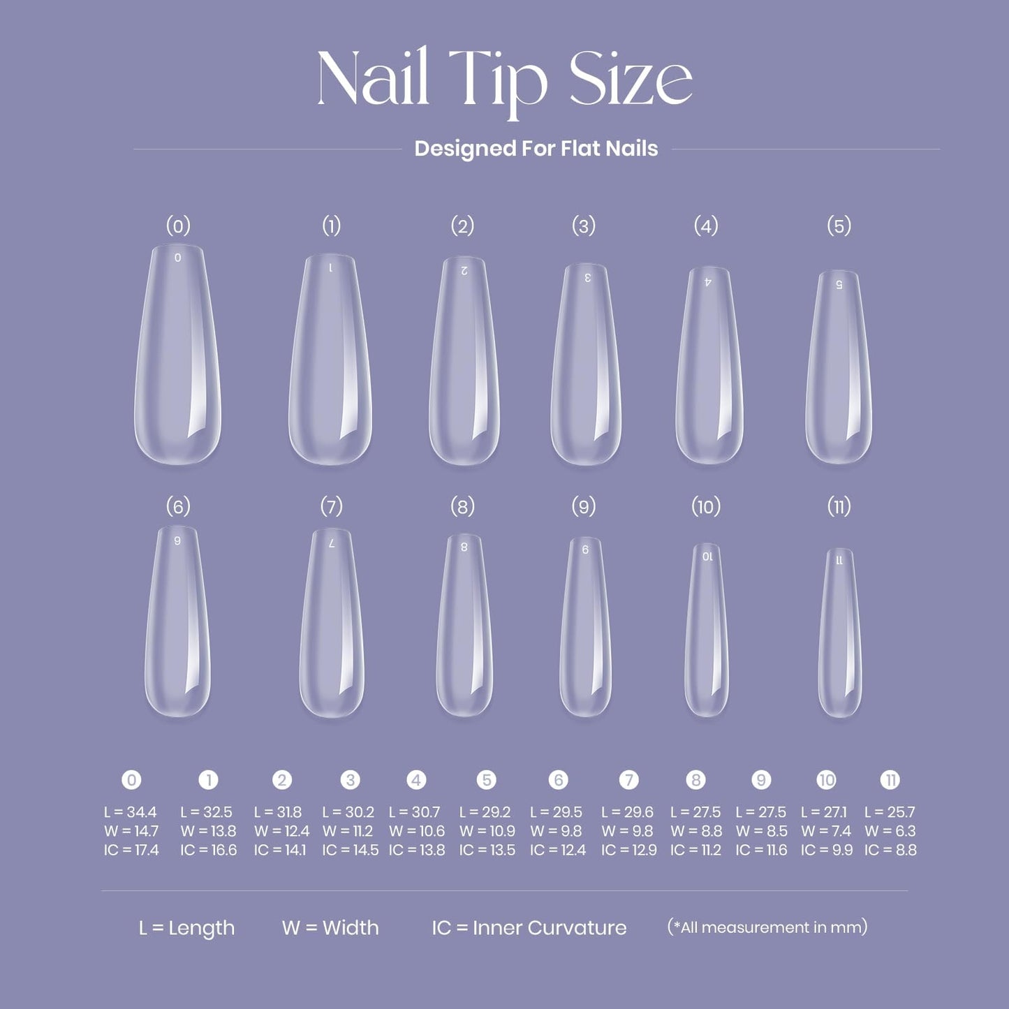 Five Angeles Tipex Instant Apex Nail Tips – Pre-Etched Acrylic Hard Gel Tips Kit for Flat Nails, Long Coffin Deep C Curve, Full Cover Press-On Nails for Beginners, UV Glue & LED Lamp Set