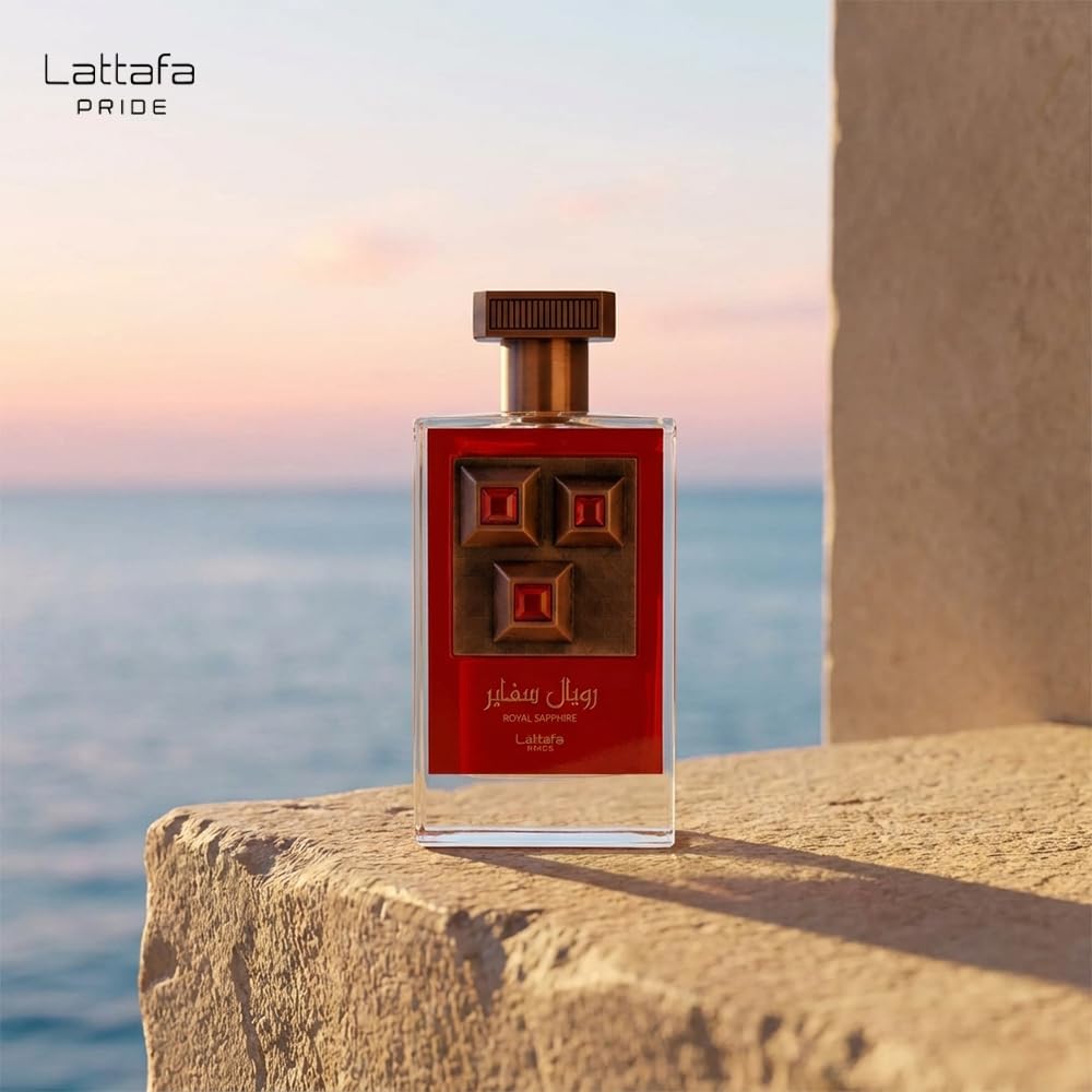 Lattafa Perfumes Royal Sapphire for Unisex Eau de Parfum Spray, 3.4 Ounce