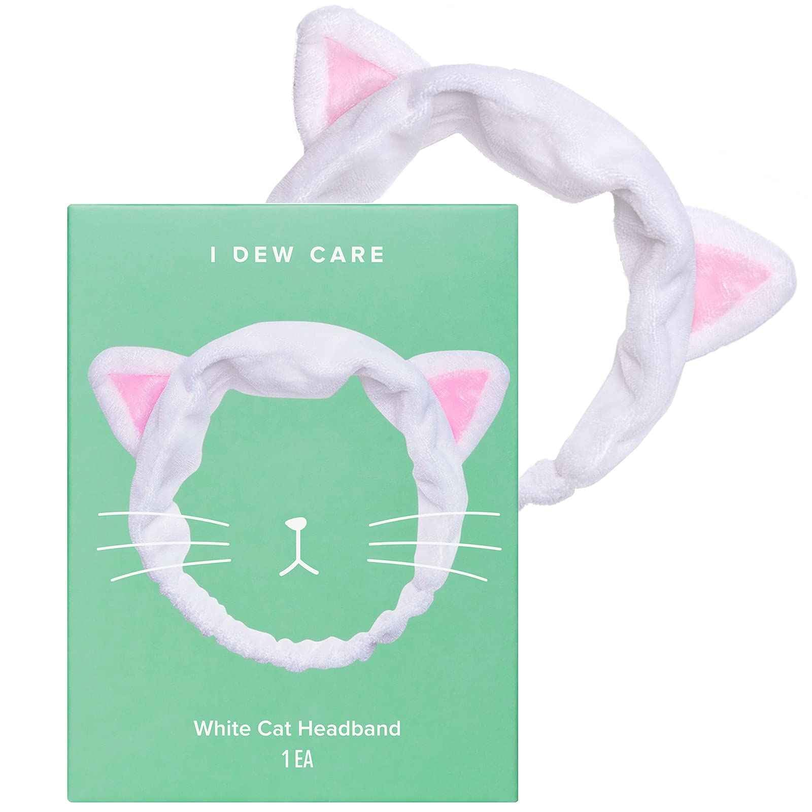 I DEW CARE Hydrogel Eye Patch - Starlit Kitten, 5 EA + Face Wash Headband - White Cat, 1 Count Bundle