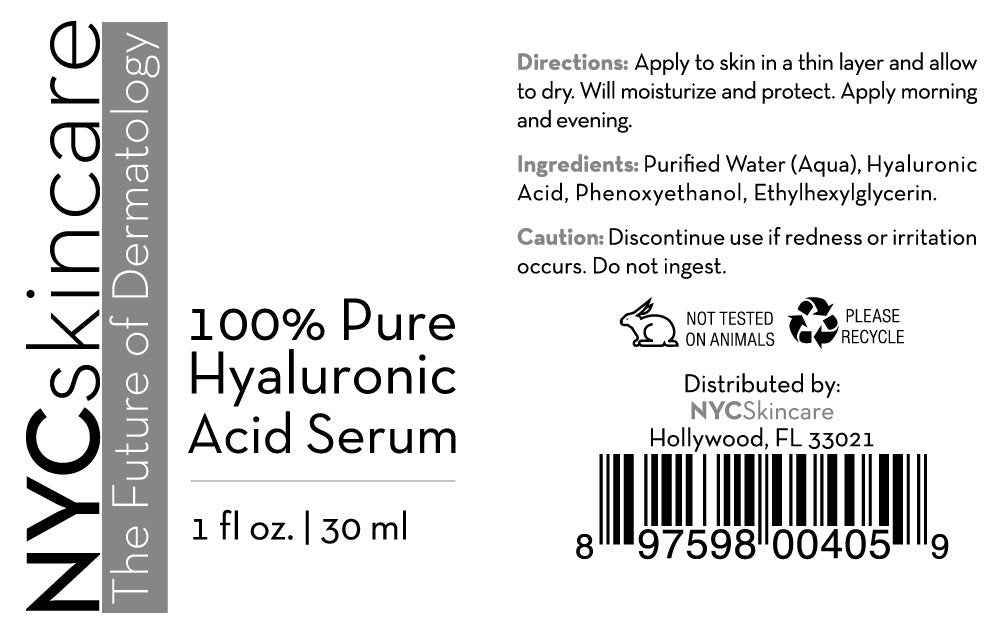 NYCskincare The Future of Dermatology - 100% Pure Hyaluronic Acid Serum