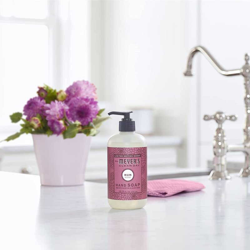 MRS. MEYER'S CLEAN DAY Hand Soap Mum (12.5 Fl Oz (Pack of 3), Gel)