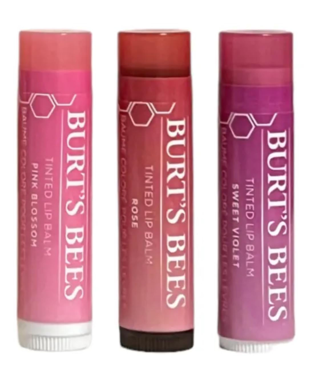 Burt's Bees Tinted Lip Balm, 3 Count (Pack of 1)
