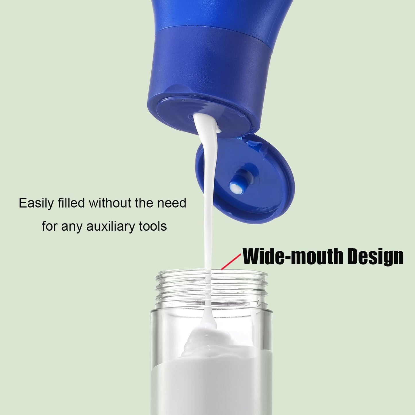 Airless Pump Bottles - 5 Pack 1oz Travel Lotion Dispenser | Leakproof Refillable Containers with Clear Organizer Case