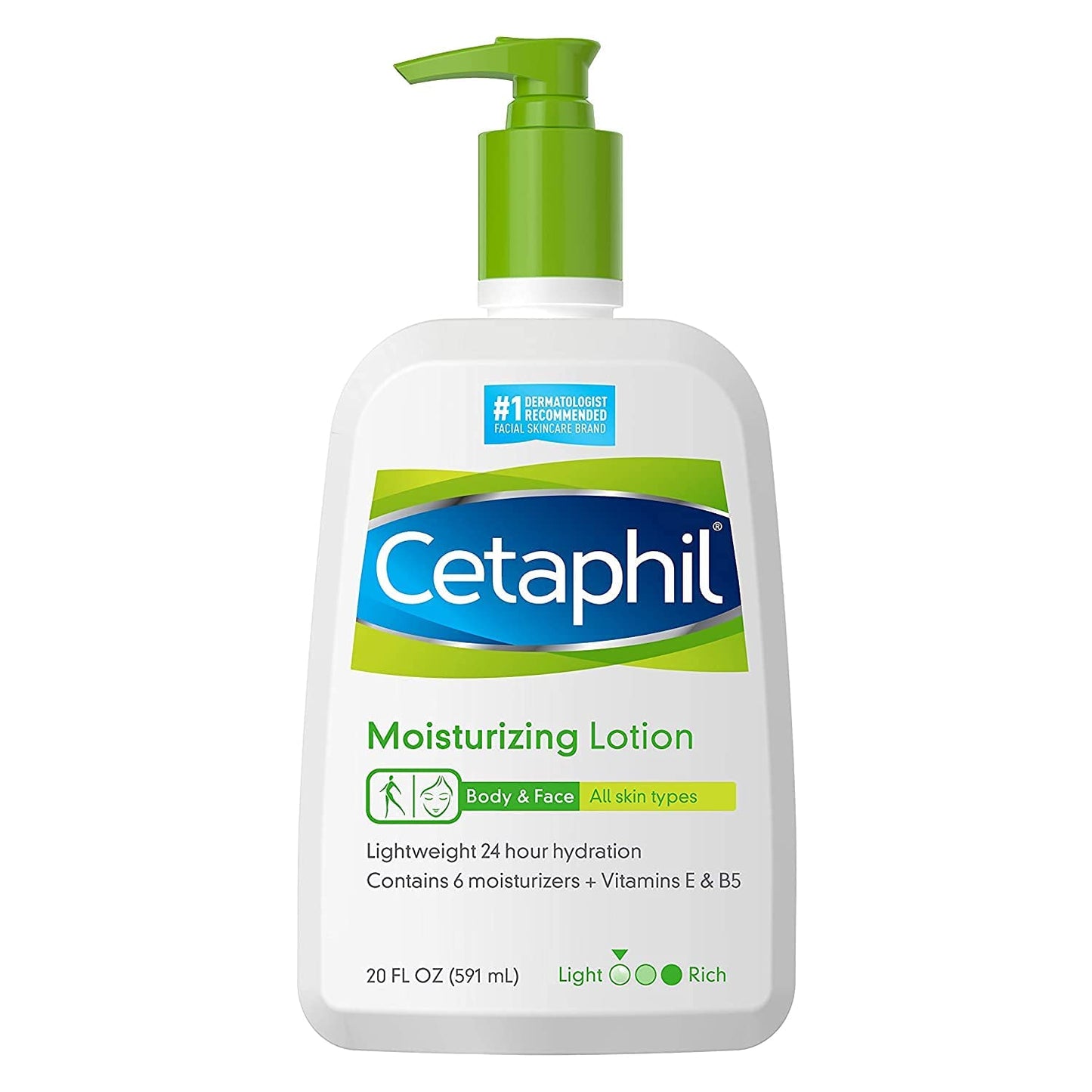 Cetaphil Moisturizing Face & Body Lotion, Sensitive Skin, 20 fl oz