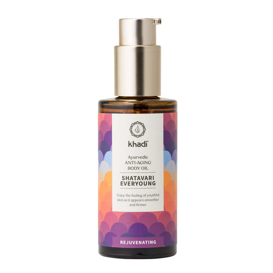 KHADI SHATAVARI EVERYOUNG Ayurvedic Elixir Skin & Soul Oil - Age Defying - tightens & revitalizes - 100% plant-based, natural & vegan - 3.38 fl oz
