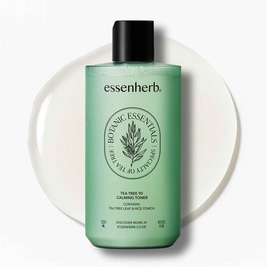 ESSENHERB Tea Tree 90 Calming Toner | Vegan | Real Tea Tree | Sebum Control | Mild Formula, Korean Skincare (320ml, 10.82oz)