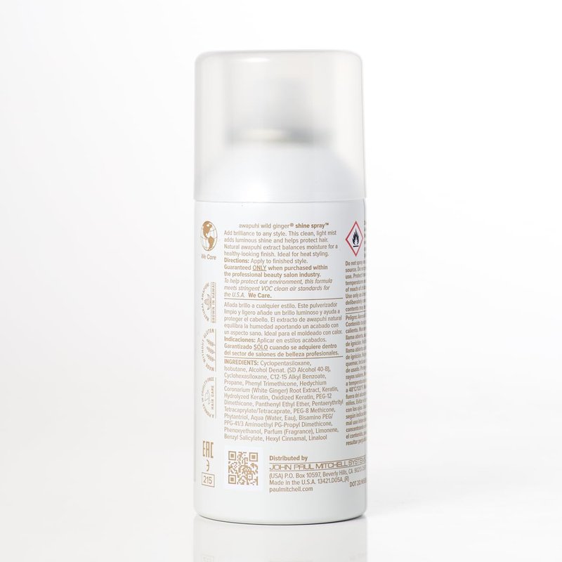 Awapuhi Wild Ginger by Paul Mitchell Shine Spray, Conditions + Adds Luminosity, For All Hair Types, 3.3 oz