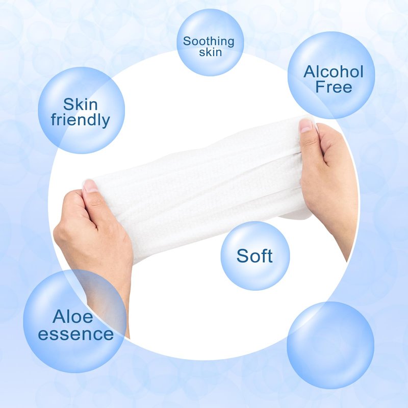 200 pcs Large Body Wipes Individually Wrapped Bulk, Disposable Skin Cleansing Wet Wipes for Men Women, Individual Wrapped, Convenient, Lightweight, Aloe Vera for Body, Hands, Face, Daily