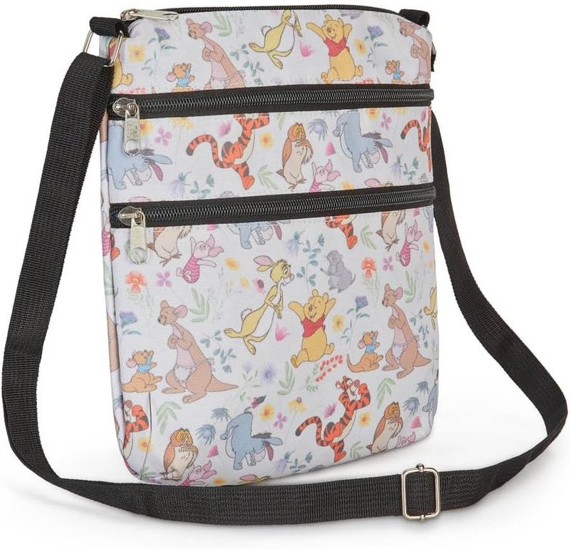 Winnie the Pooh Crossbody Bag - Stylish Travel Passport Holder | Beige Design