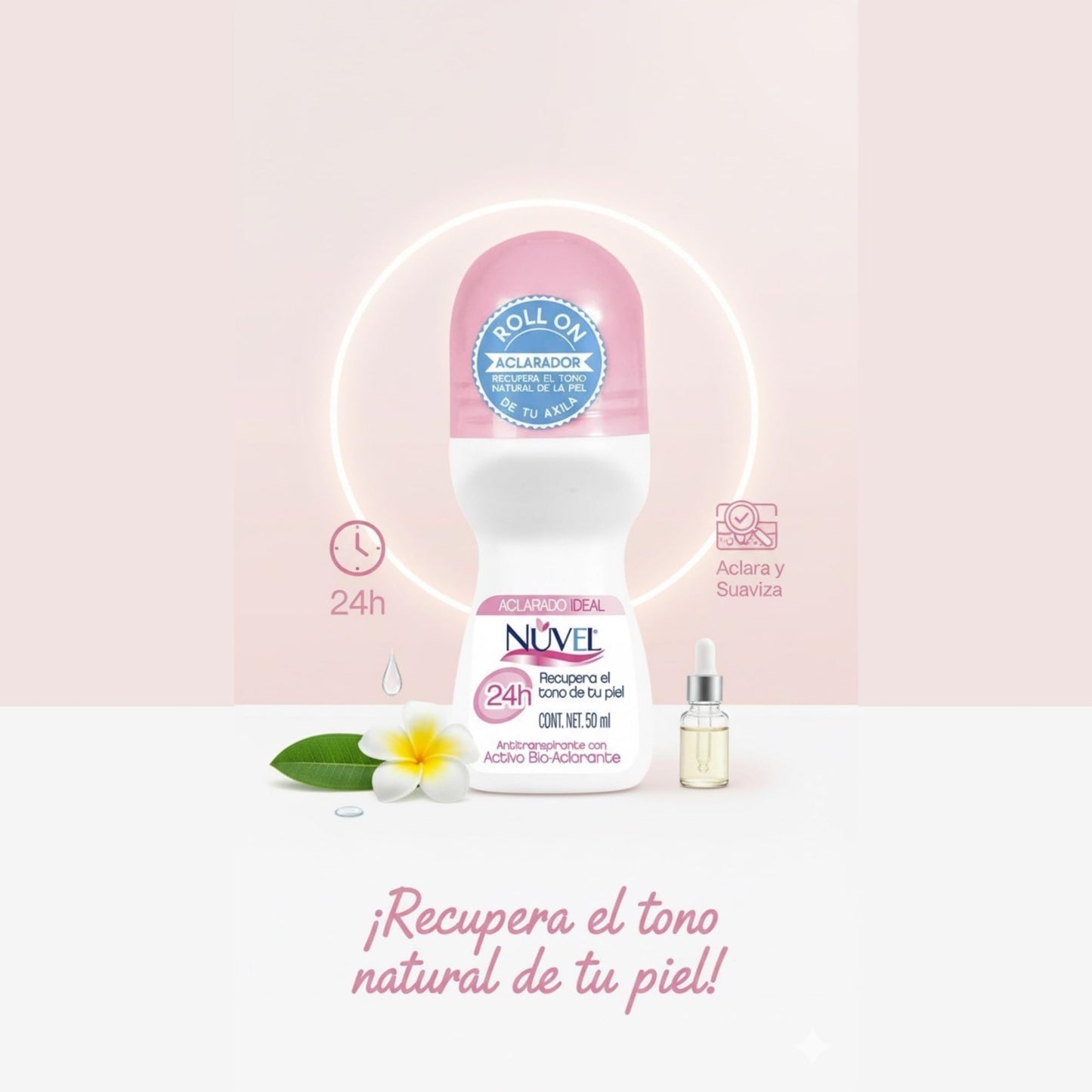 Nuvel Deodorant Women 1.69 Fl Oz, Pack of 4 - Antiperspirant for Women, Long-Lasting Deodorant - Desodorante antitranspirante Nuvel aclarado ideal 1.69 fl oz