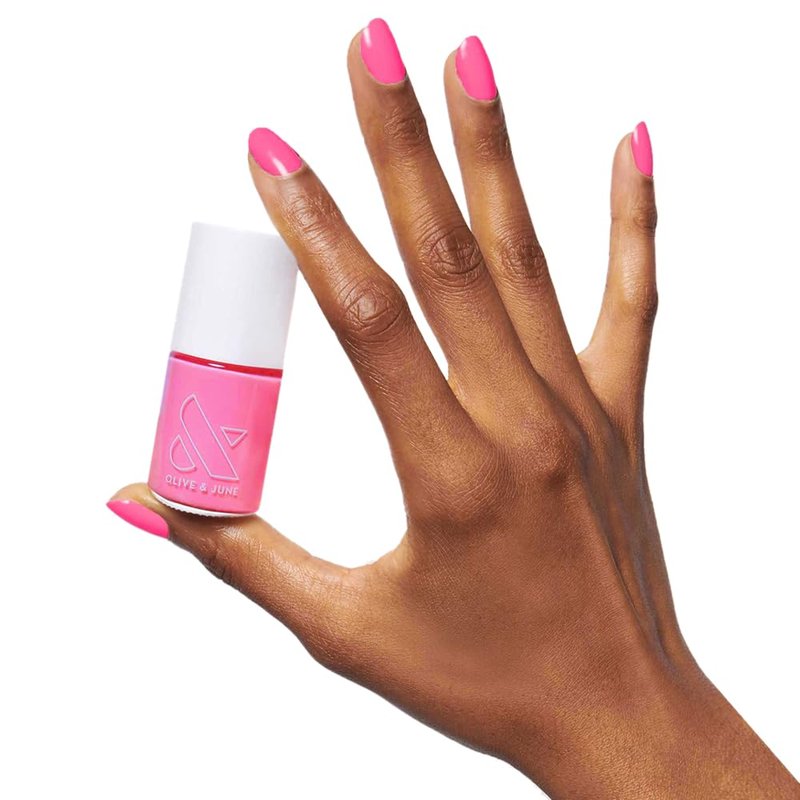 Olive & June Long Lasting Nail Polish - Grateful & Kind Pure Pink | 15-Free Vegan, Gel-Like Finish, Lasts 10 Days