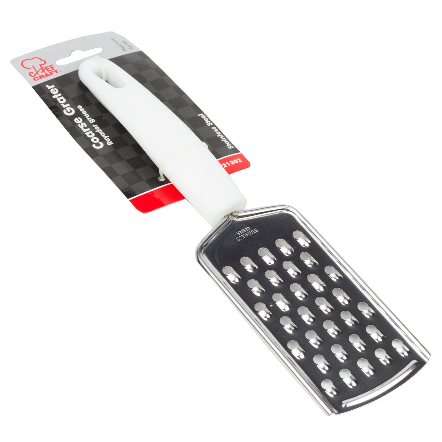 Chef Craft Select Handheld Coarse Grater, 9.5 inch, White