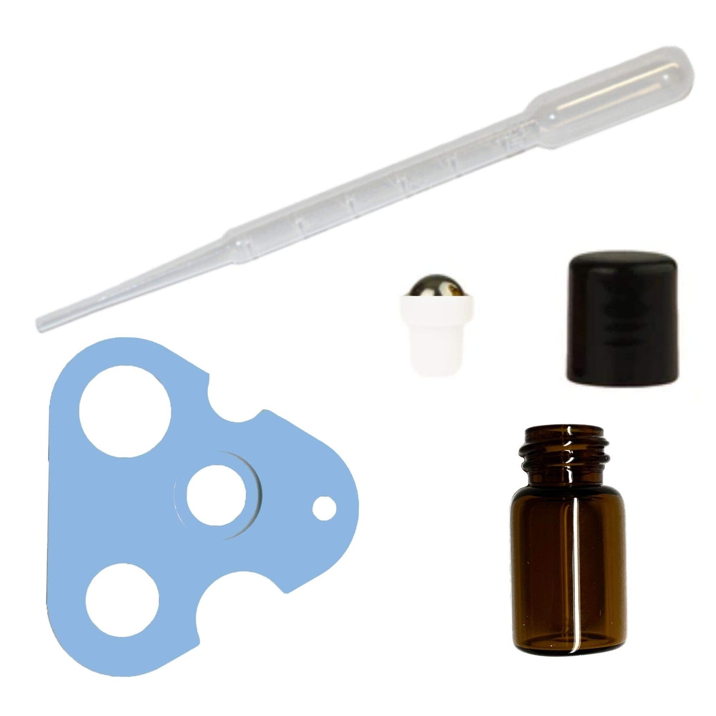 Essential Oils Roller Bottles 100pcs 2ml 5/8 Dram Glass Roller Bottles Refillable Essential Oil Roller Bottles Amber, Stainless Steel Roller Balls, Sample Roll On Bottles, Mini Roller Bottles, Vials
