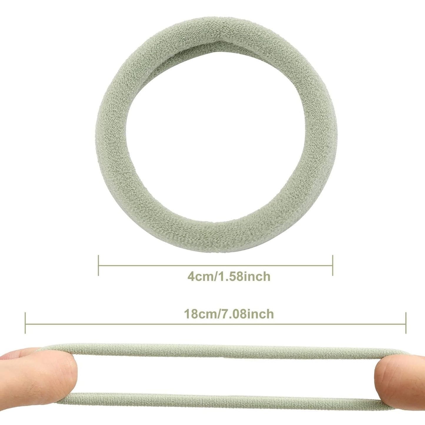 100PCS Black Hair Ties for Women Girls, Seamless Thick Black Hair Band, Elastic Hair Ties No Damage Ponytail Holder